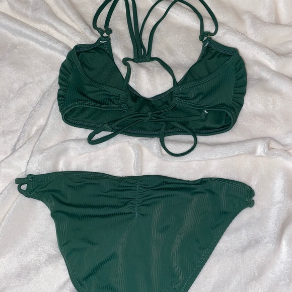 Xhilaration Swim Xhilaration Ribbed Jungle Green Bikini Poshmark